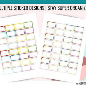 HALF BOX Printable Planner Stickers + Cut Files | Patterned Printable ...