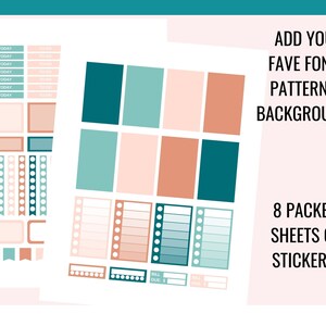 CANVA Planner Sticker Mall, Klassisk Happy Planner, Redigerbara Sticker Mallar, Veckokit, Kommersiellt bruk, Cricut, Silhuett, Anpassad bild 4