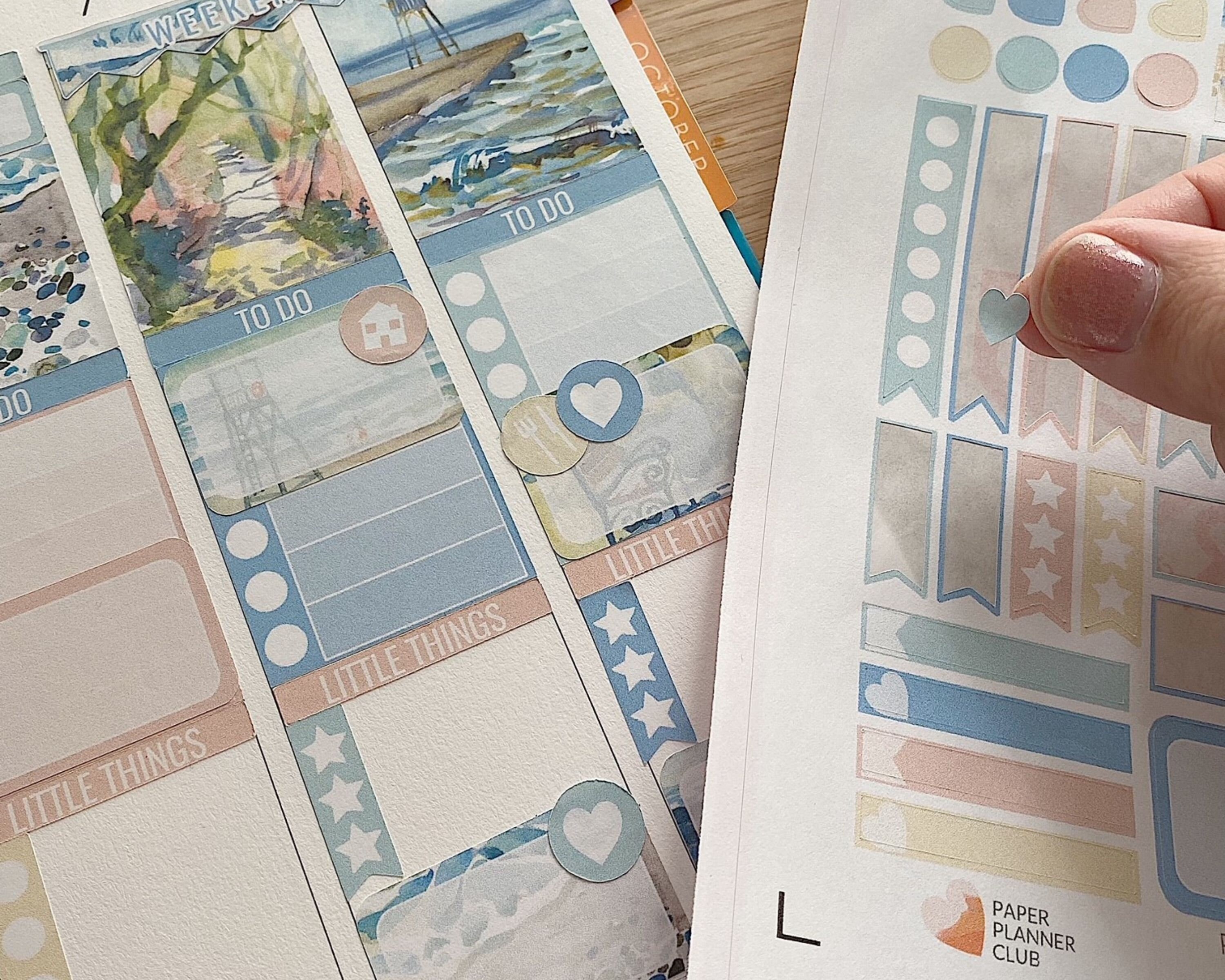 PRINTABLE COASTAL Planner Stickers, Weekly Planner Kit Erin Condren ...