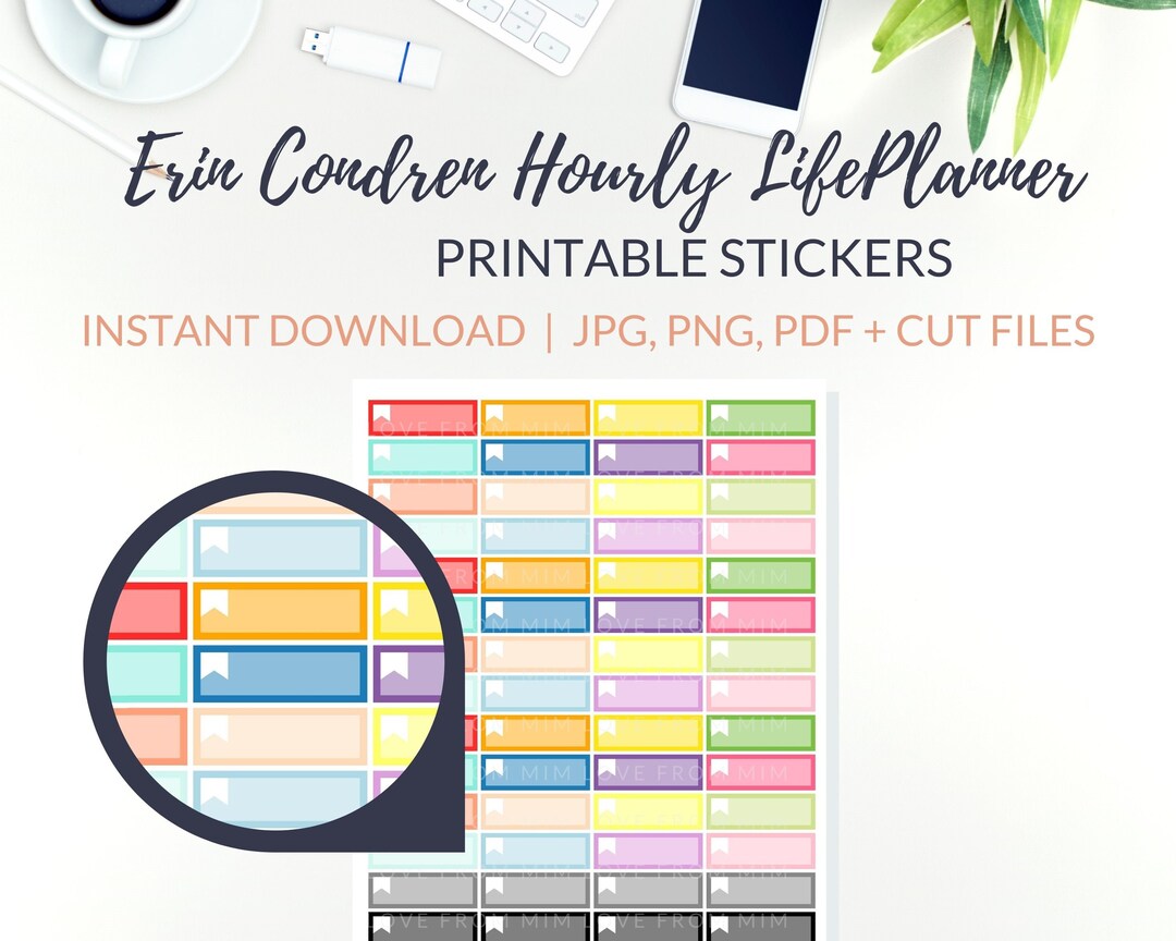FLAG APPOINTMENT Labels Printable Planner Stickers for Erin Condren ...