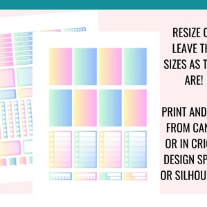 CANVA Planner Sticker Mall, Klassisk Happy Planner, Redigerbara Sticker Mallar, Veckokit, Kommersiellt bruk, Cricut, Silhuett, Anpassad bild 5