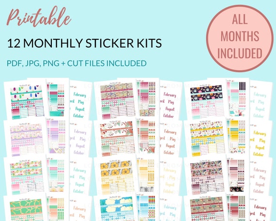 Monthly Planner Stickers – Freebie Finding Mom