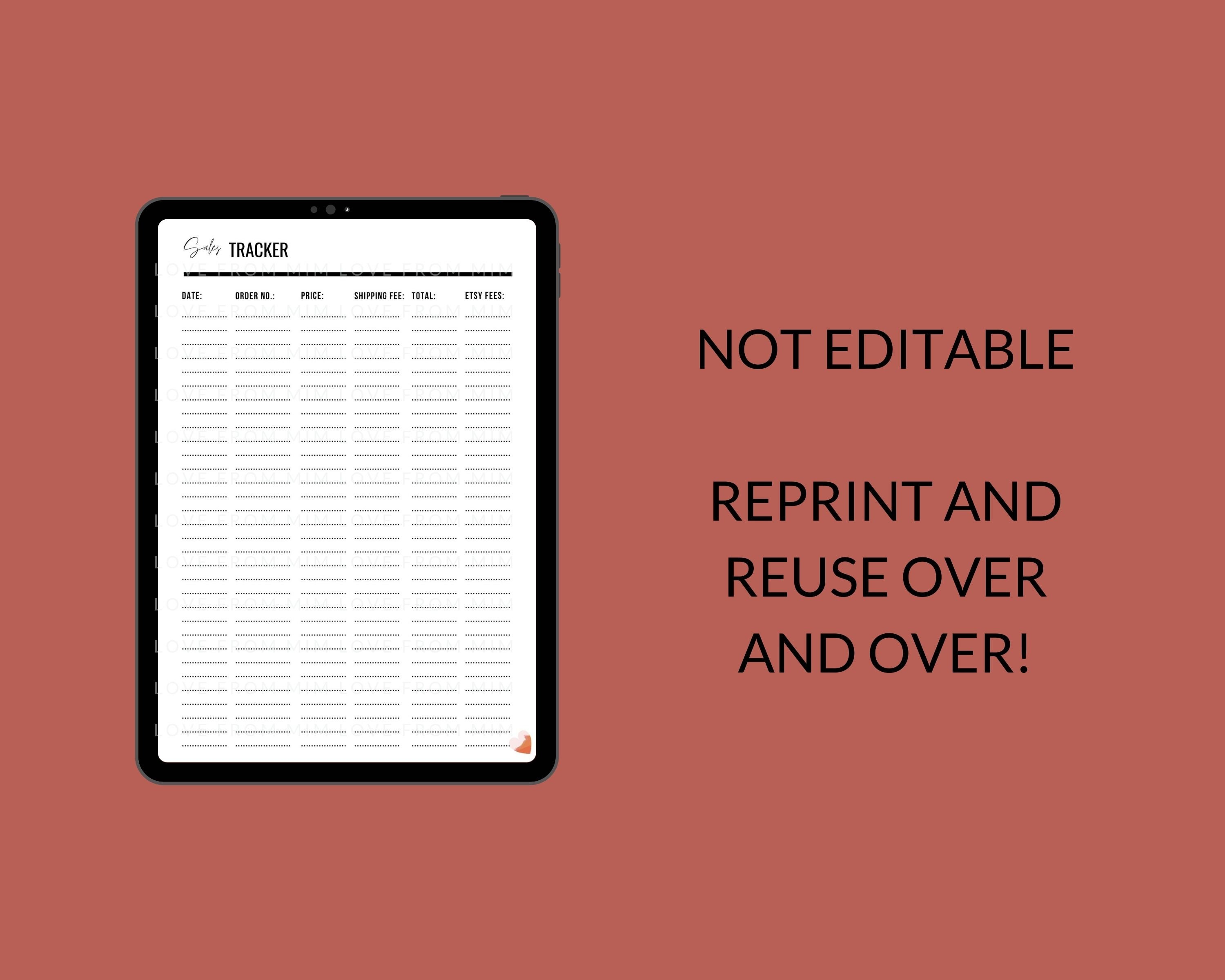 ETSY SHOP OWNER Business Planner Tracking Spreadsheets Etsy Etsy