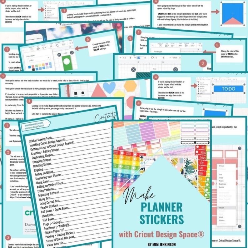 eBook: How to Make Planner Stickers with Cricut Design Space, Make DIY Stickers at Home, Cricut Planner Stickers, Cricut Stickers image 2