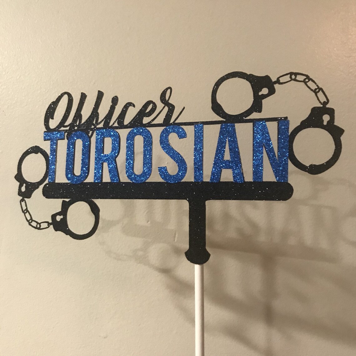 Police Officer Cake Topper Handcuffs Cake Topper Cake Etsy