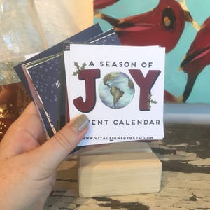 Christmas Advent Calendar 25 cards with Scripture & song lyrics image 4