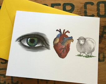 I Love You {eye heart ewe} Card - throwback to my childhood