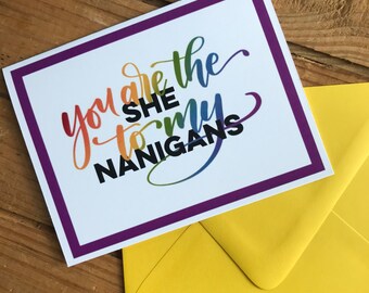 Shenanigans friendship card