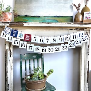 Weihnachts-Adventskalender - 25 Karten mit Schrift & Liedtext