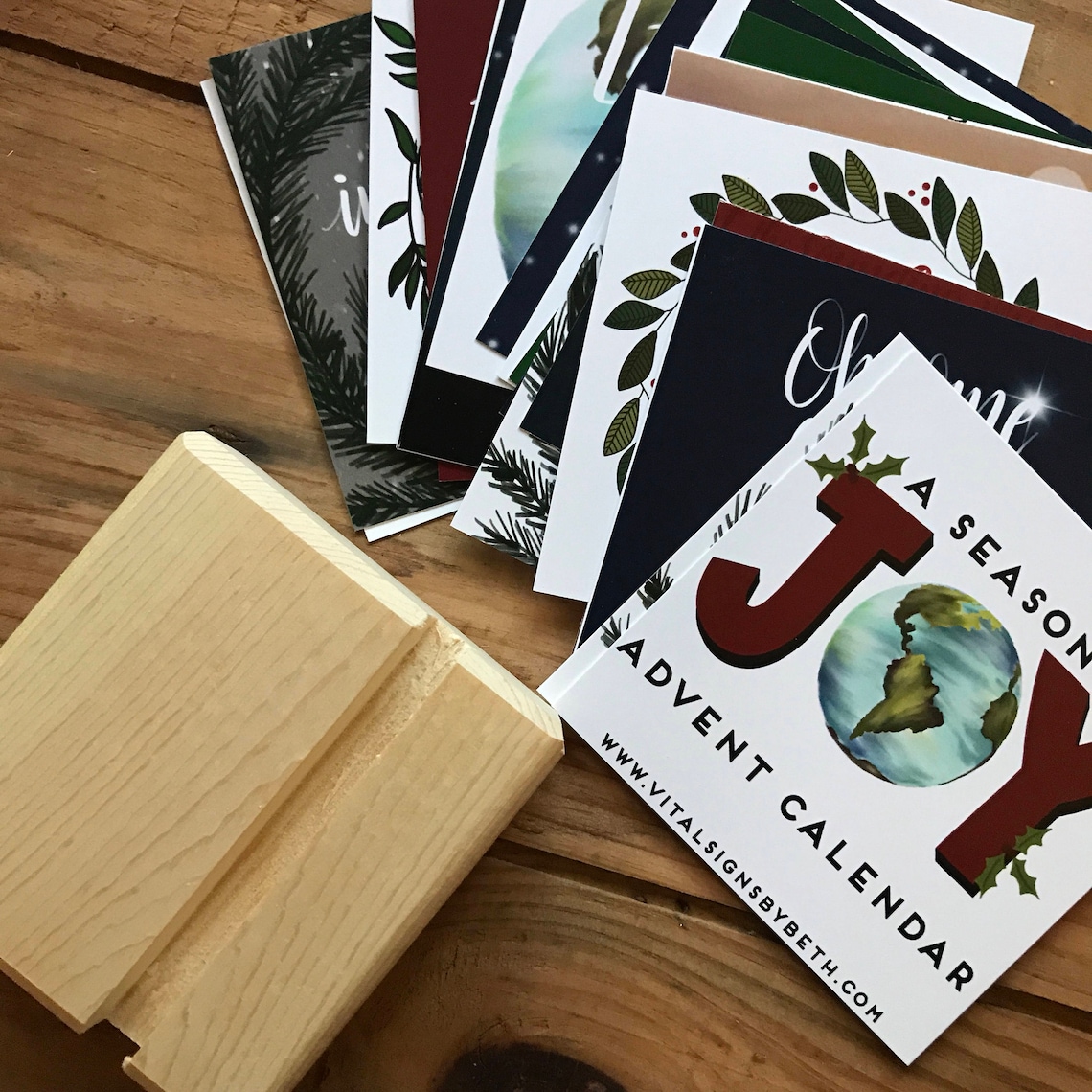 Christmas Advent Calendar 25 cards with Scripture & song Etsy
