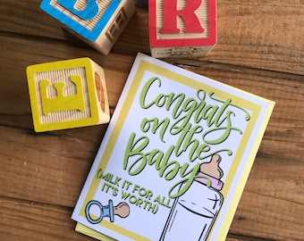 Funny Baby Congratulations Card