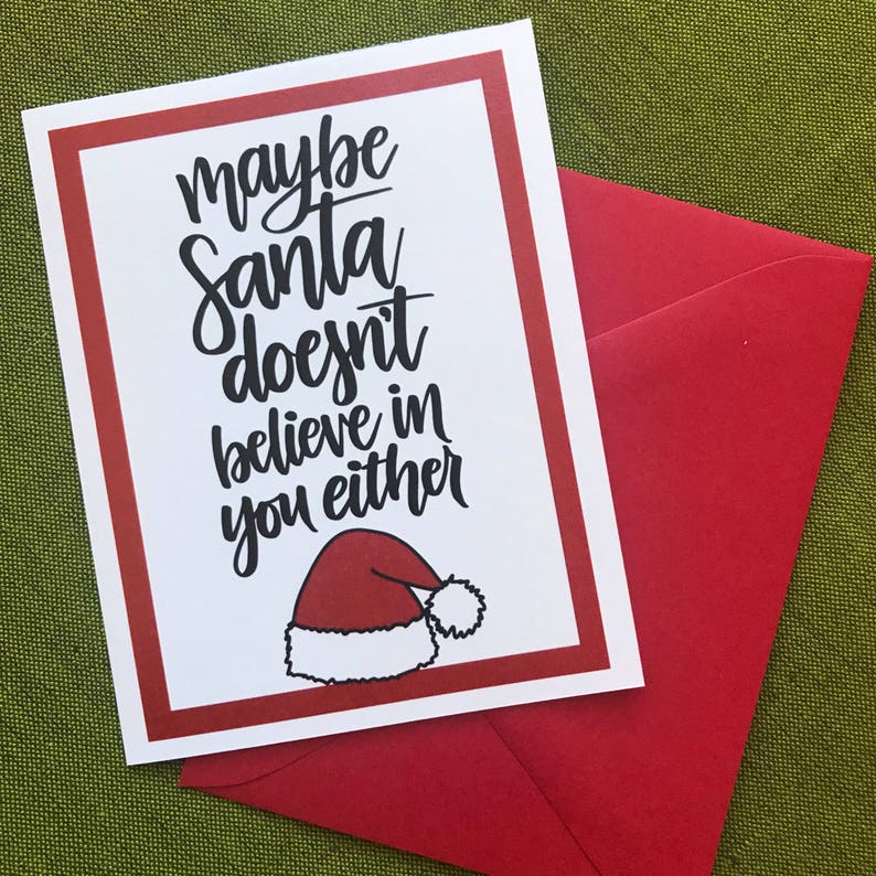 Sarcastic Christmas Cards Set of 4 Holiday Cards for All - Etsy