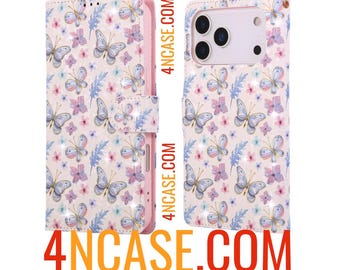 iPhone 17/16 Series Butterfly Hülle mit Kartenhalter