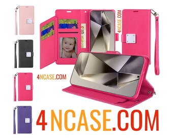 Samsung Galaxy S26 Hülle mit Kartenhalter, Kunstleder-Schutz