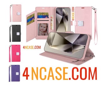 Samsung Galaxy S25 FE Hülle mit Kartenhalter, Kunstleder-Schutz