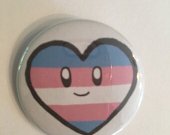 Transgender pride button