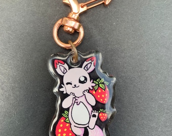 Strawberry Fox Charm