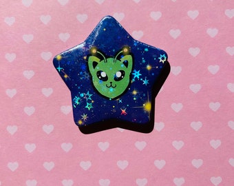 Botão Estrela Gatinho Alienígena