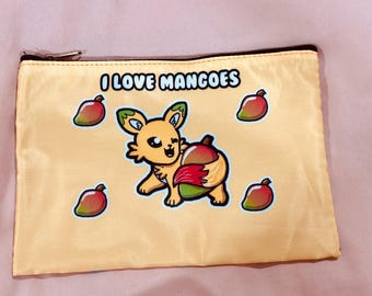 Bolsa com zíper "Eu amo mangas"