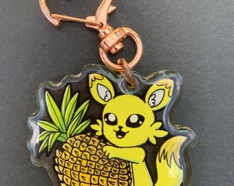 Pineapple Fruity Fox Charm