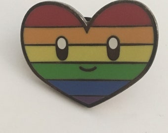 Pin do Orgulho Gay Coração Feliz