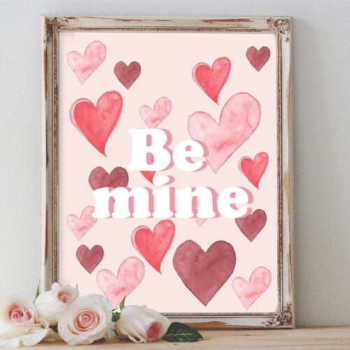 Valentine's Day Decor Printable Valentine's Wall Art Etsy