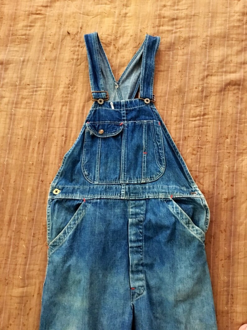 1940s 1950s Sanforized Selvedge Denim Overalls