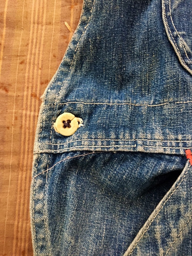 1940s 1950s Sanforized Selvedge Denim Overalls