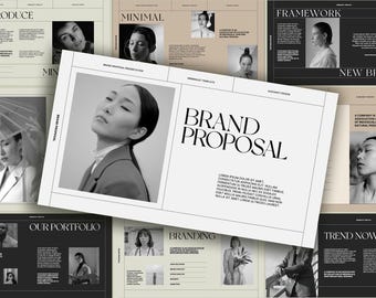 Brand Proposal | Modern Presentation Template. Minimalist Business Marketing Startup Pitch Deck | PowerPoint, Keynote, Google Slide.
