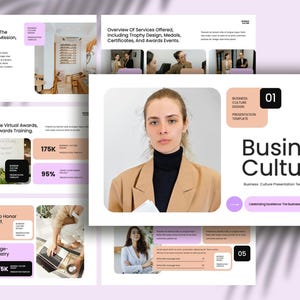 Bedrijfscultuur | Moderne presentatiesjabloon. Minimalistisch pitchdeck voor startende bedrijfsmarketing | PowerPoint, Keynote, Google Slide.