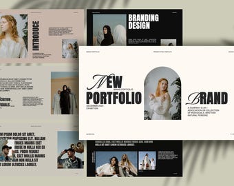Brand Portfolio | Modern Presentation Template. Minimalist Business Marketing Startup Pitch Deck | PowerPoint, Keynote, Google Slide.