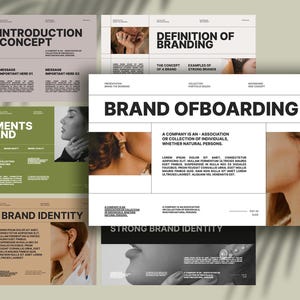 Merkoffboarding | Moderne presentatiesjabloon. Minimalistisch pitchdeck voor startende bedrijfsmarketing | PowerPoint, Keynote, Google Slide.