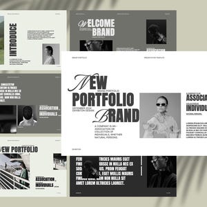Brand Portfolio | Modern Presentation Template. Minimalist Business Marketing Startup Pitch Deck | PowerPoint, Keynote, Google Slide.