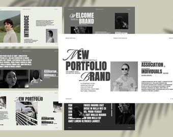 Brand Portfolio | Modern Presentation Template. Minimalist Business Marketing Startup Pitch Deck | PowerPoint, Keynote, Google Slide.