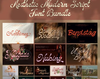 Ästhetische, moderne Kalligrafie-Schriftart – Zeitloses Schriftarten-Paket | Kommerzielle Lizenz