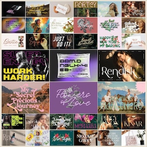 May include: A collage of colorful images with text overlays. The images include flowers, people, and abstract designs. The text includes phrases like "Super Energy", "Work Harder", "Flowers of Love", and "Just Do It!"