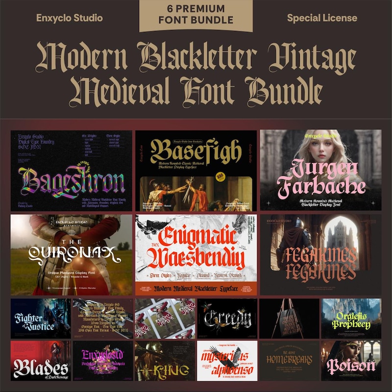 Medieval Script Fonts - Etsy