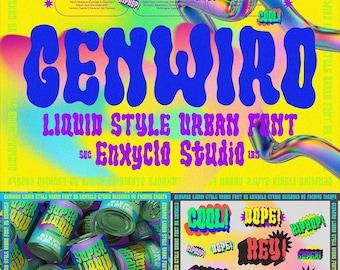 Urban Liquid Graffiti Street Art Vibrant Brush Font | Procreate Cricut Canva | Commercial License