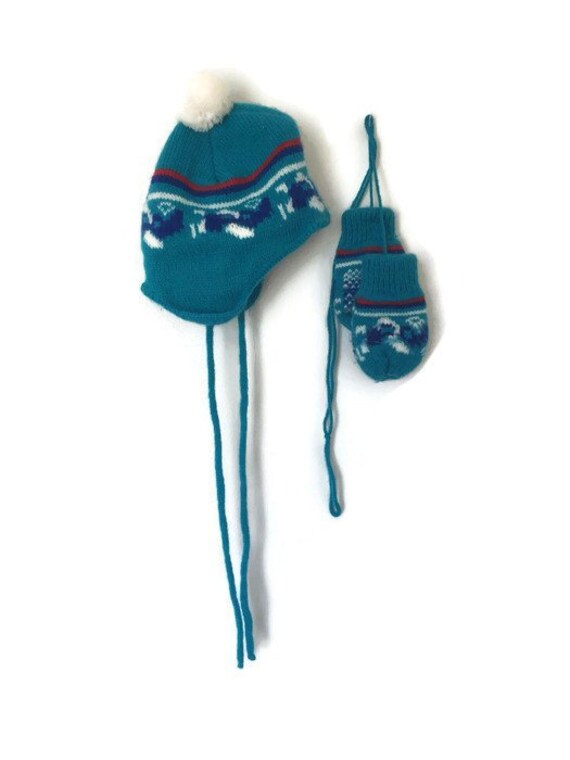 baby boy trapper hat and mittens