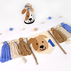 Puppy 1st birthday highchair banner