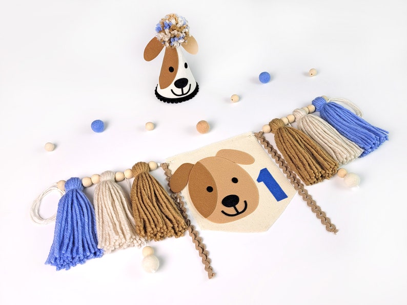 Puppy 1st birthday highchair banner