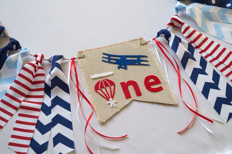 Airplane 1st Birthday High Chair Banner