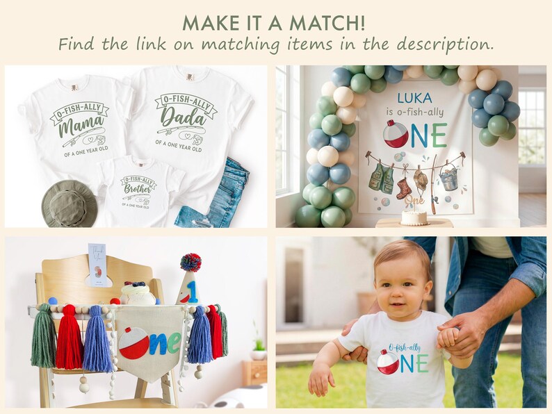 Ofishally one birthday, fishing high chair banner, the big one party decoration image 4