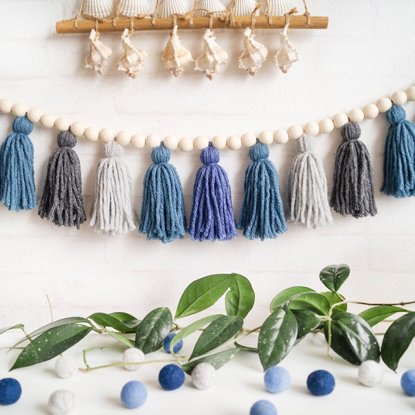 Blue Tassel Garland Etsy