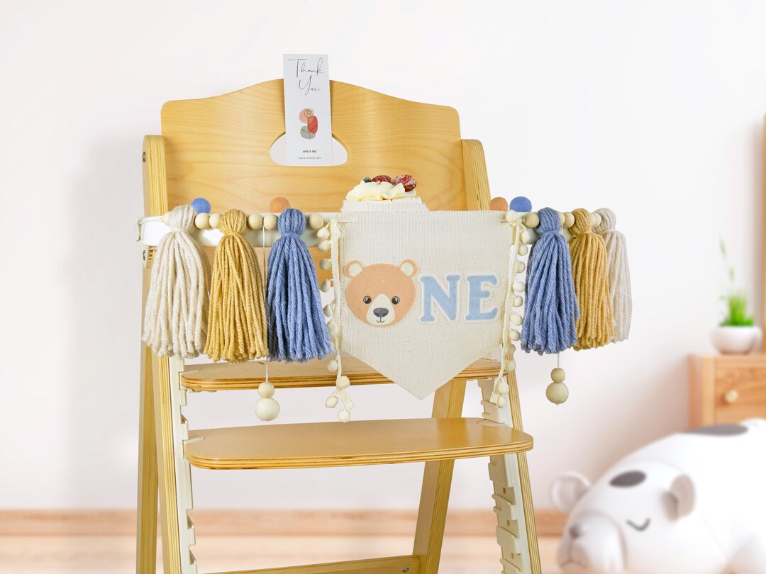 Beary First Birthday High Chair Banner, Bear 1st Birthday Boy Decor - Etsy