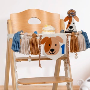 Puppy 1st birthday highchair banner
