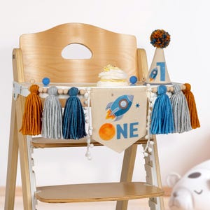 Eerste reis rond de zon verjaardagsbanner, ruimtethemadecor