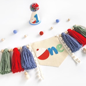 Ofishally one birthday high chair banner