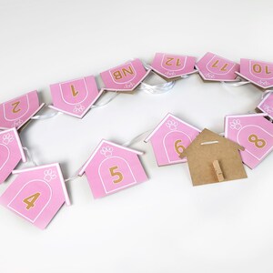 Puppy 1st birthday highchair banner, Dog themed birthday party decor image 10