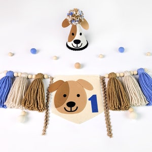 Puppy 1st birthday highchair banner